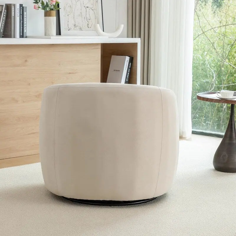 Sillón decorativo moderno Glam de terciopelo tapizado con giro de 360 grados