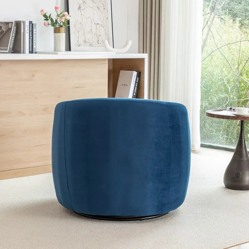 Sillón decorativo moderno Glam de terciopelo tapizado con giro de 360 grados