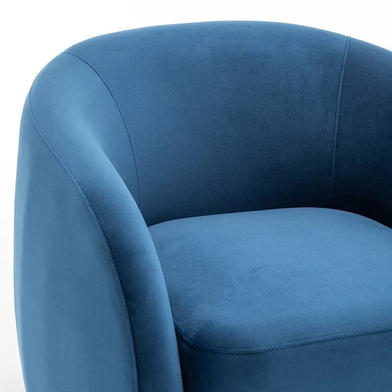 Sillón decorativo moderno Glam de terciopelo tapizado con giro de 360 grados