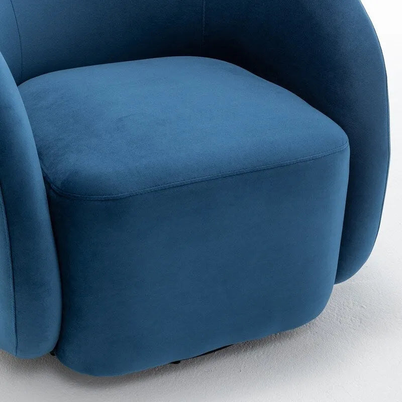 Sillón decorativo moderno Glam de terciopelo tapizado con giro de 360 grados