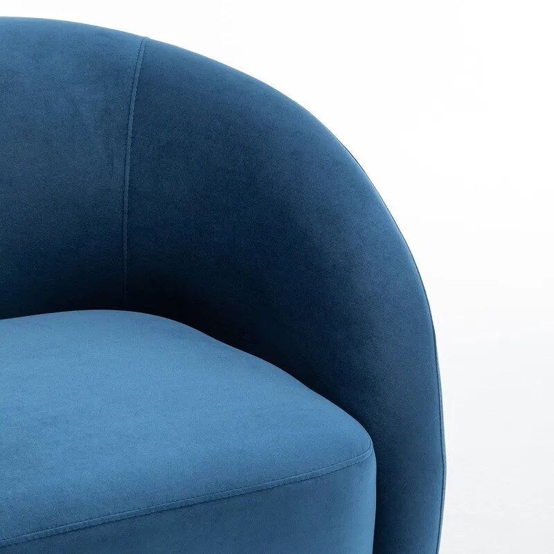 Sillón decorativo moderno Glam de terciopelo tapizado con giro de 360 grados