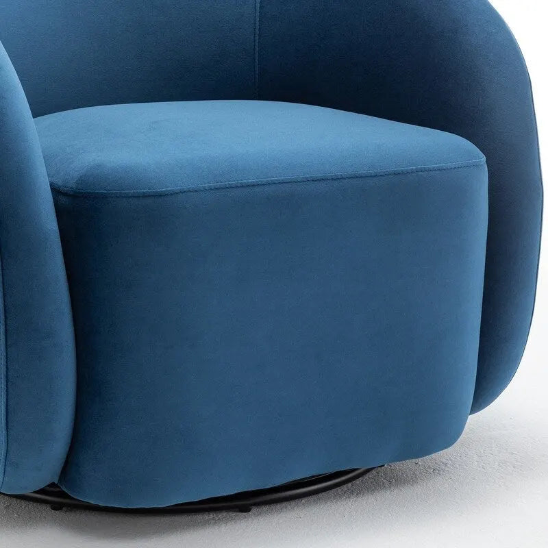 Sillón decorativo moderno Glam de terciopelo tapizado con giro de 360 grados