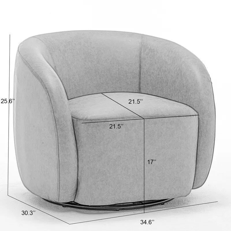 Sillón decorativo moderno Glam de terciopelo tapizado con giro de 360 grados