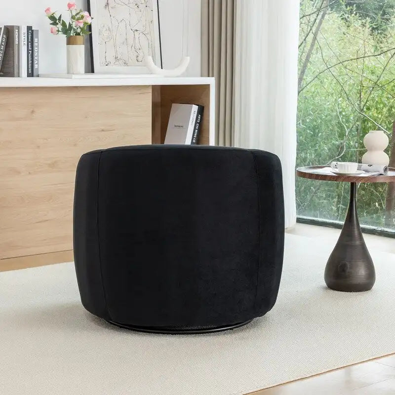 Sillón decorativo moderno Glam de terciopelo tapizado con giro de 360 grados