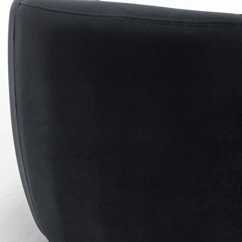 Sillón decorativo moderno Glam de terciopelo tapizado con giro de 360 grados