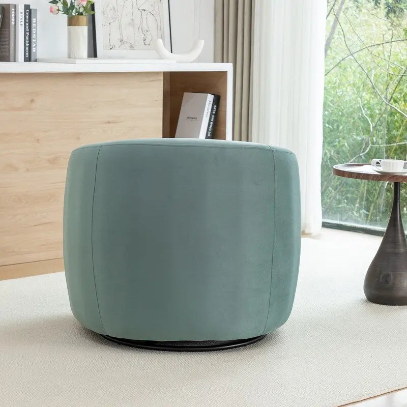 Sillón decorativo moderno Glam de terciopelo tapizado con giro de 360 grados