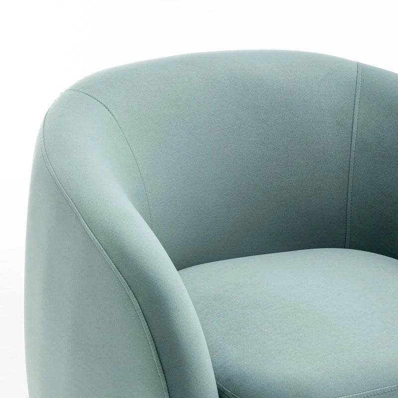 Sillón decorativo moderno Glam de terciopelo tapizado con giro de 360 grados