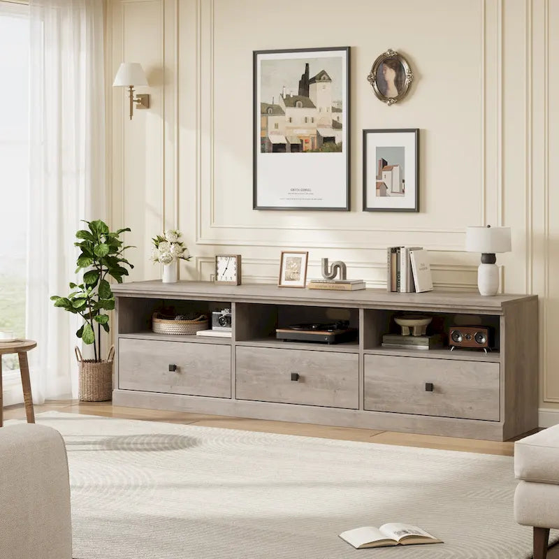 Mueble de TV para televisores de 75 pulgadas, centro de entretenimiento con cajón de almacenamiento - 65 pulgadas