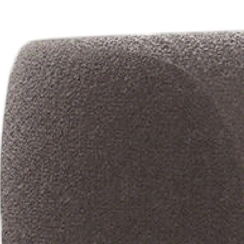 Sofá de dos plazas, 64 pulgadas, Bouclé gris carbón, Forma de riñón curvada