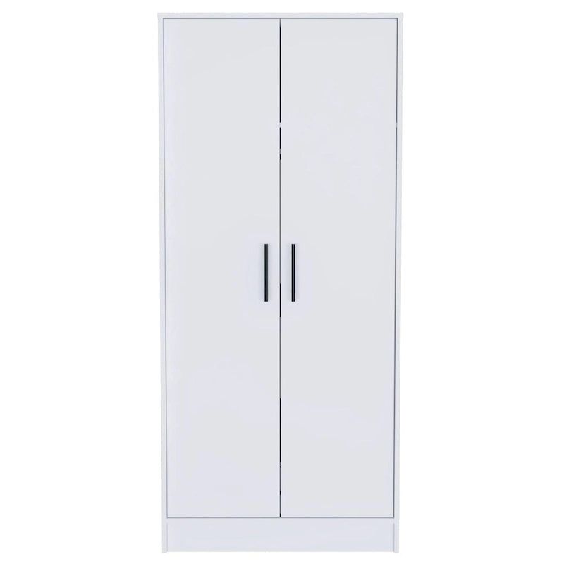 19.7 Armario Moderno de Dos Puertas con Dos Estantes y Un Cajón para Dormitorio