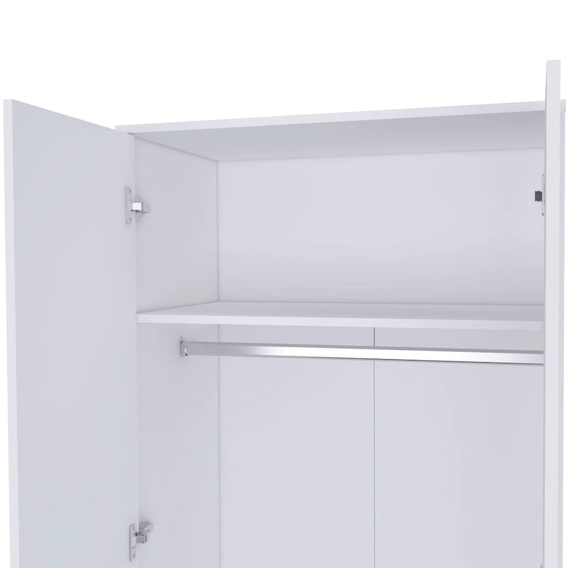 19.7 Armario Moderno de Dos Puertas con Dos Estantes y Un Cajón para Dormitorio