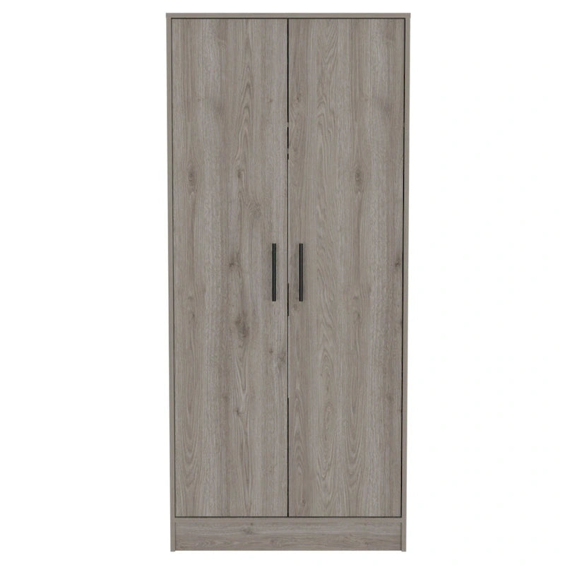 19.7 Armario Moderno de Dos Puertas con Dos Estantes y Un Cajón para Dormitorio