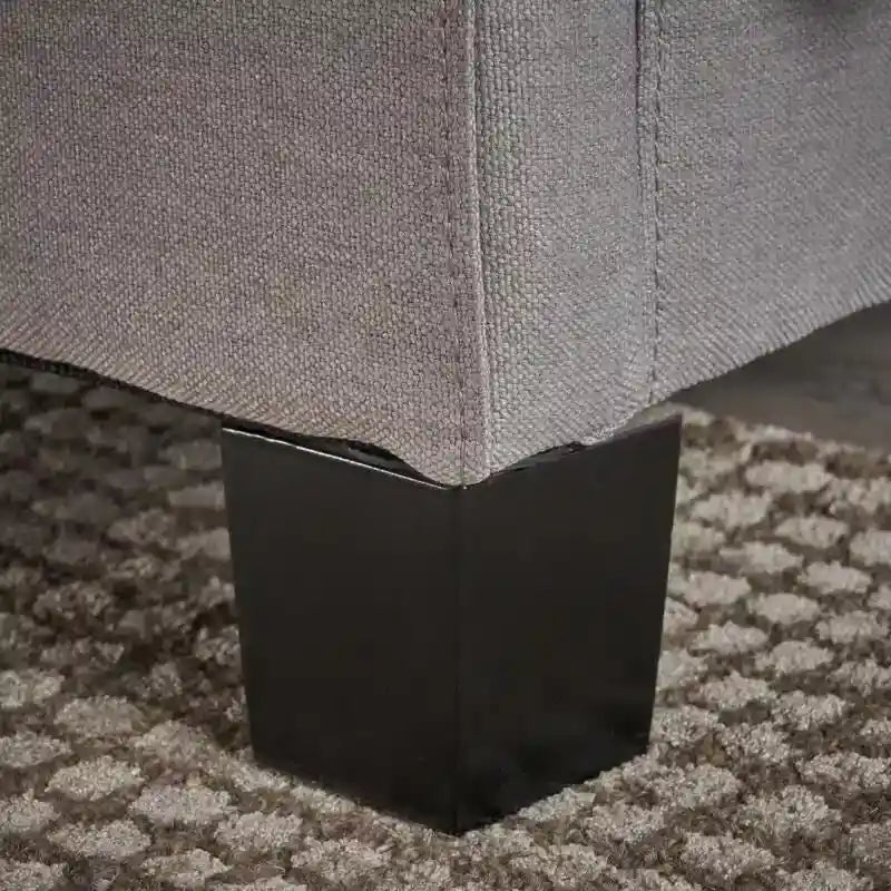 Cama King Size Moderna Tapizada con Plataforma y Cabecera Capitaneada