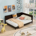 Sofá Cama de Madera Tamaño Completo Espresso