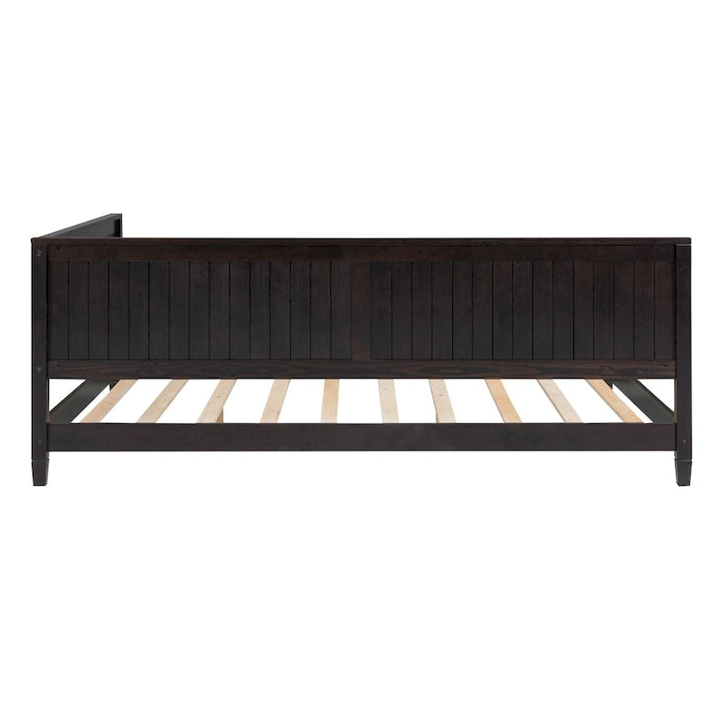 Sofá Cama de Madera Tamaño Completo Espresso