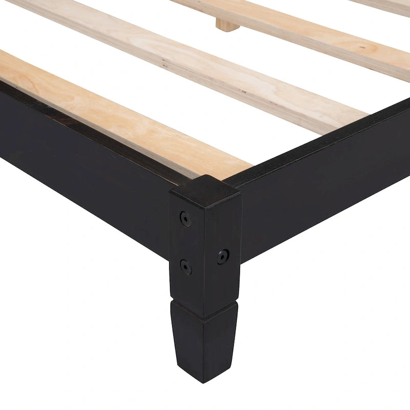 Sofá Cama de Madera Tamaño Completo Espresso