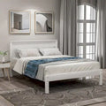 Base de cama con cabecero, con soporte de listones de madera