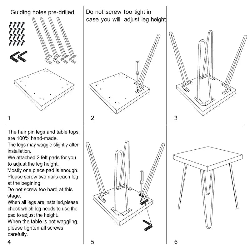 Mesa auxiliar de madera con patas de hierro