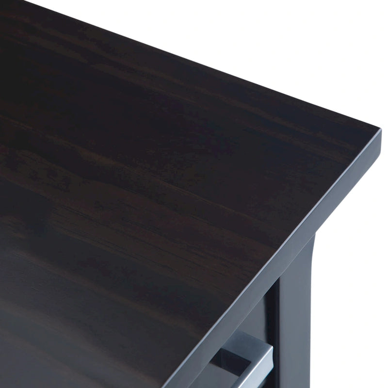 Mesa Auxiliar Estrecha de Madera Maciza con 1 Cajón y Estante Inferior, 14" de Ancho – 8 Opciones de Color