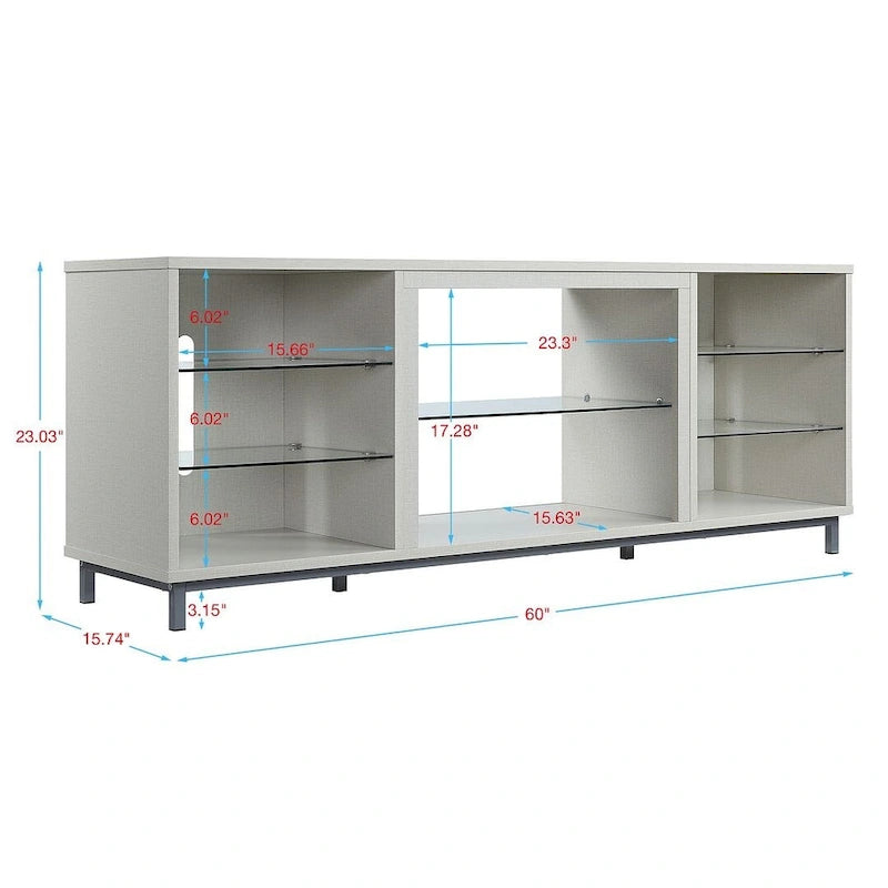 Consola de gabinete para medios con gestión de cables Brighton de 60 pulgadas de Manhattan Comfort