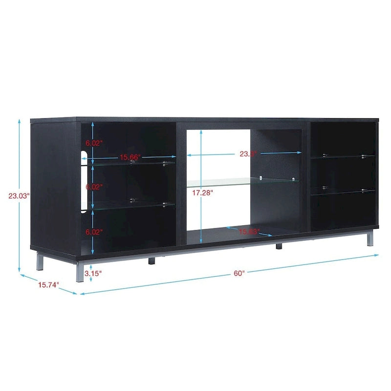 Consola de gabinete para medios con gestión de cables Brighton de 60 pulgadas de Manhattan Comfort