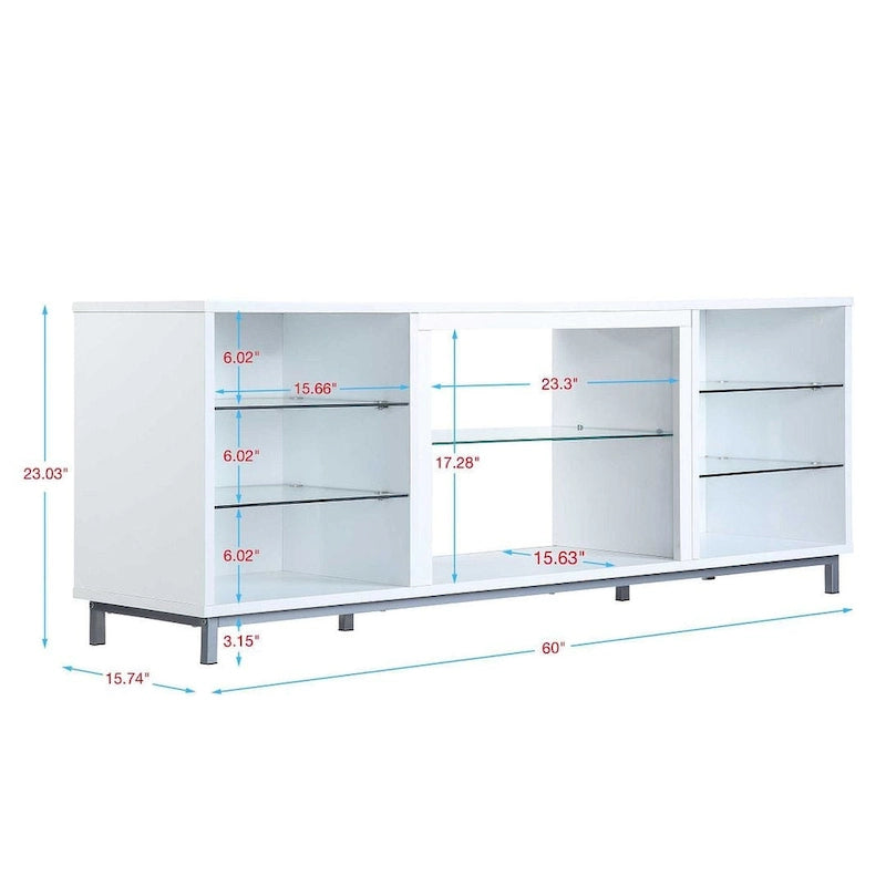 Consola de gabinete para medios con gestión de cables Brighton de 60 pulgadas de Manhattan Comfort