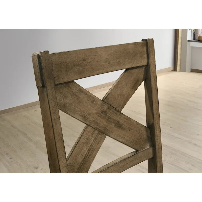 Silla de comedor tapizada en tela Raven Wood (Juego de 2)