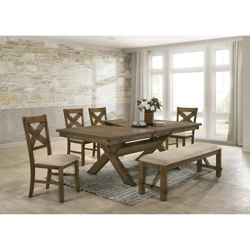 Silla de comedor tapizada en tela Raven Wood (Juego de 2)