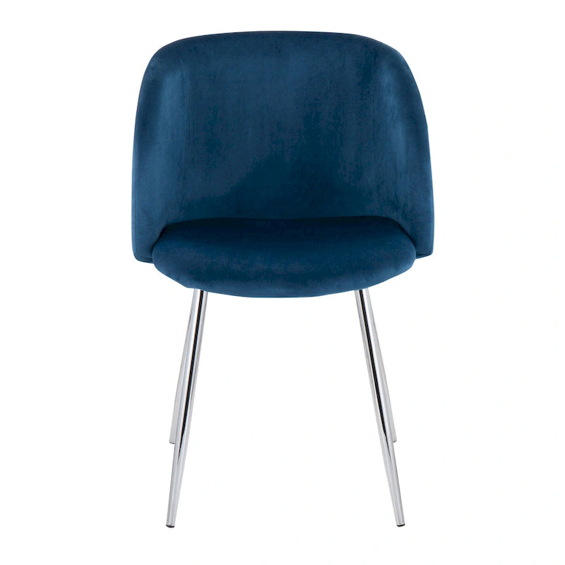 Sillas de comedor tapizadas con brazos curvos y patas de metal, juego de 2 – Varios colores