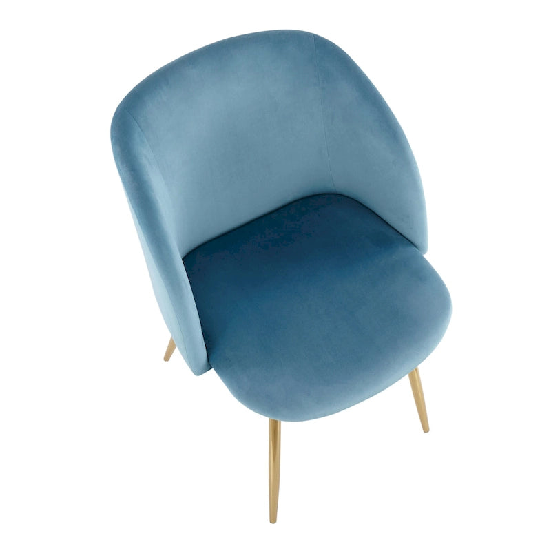 Sillas de comedor tapizadas con brazos curvos y patas de metal, juego de 2 – Varios colores