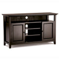 Mueble de TV transicional de madera maciza de 54 pulgadas de ancho - 54 An. x 18.9 Prof. x 31.9 Al.