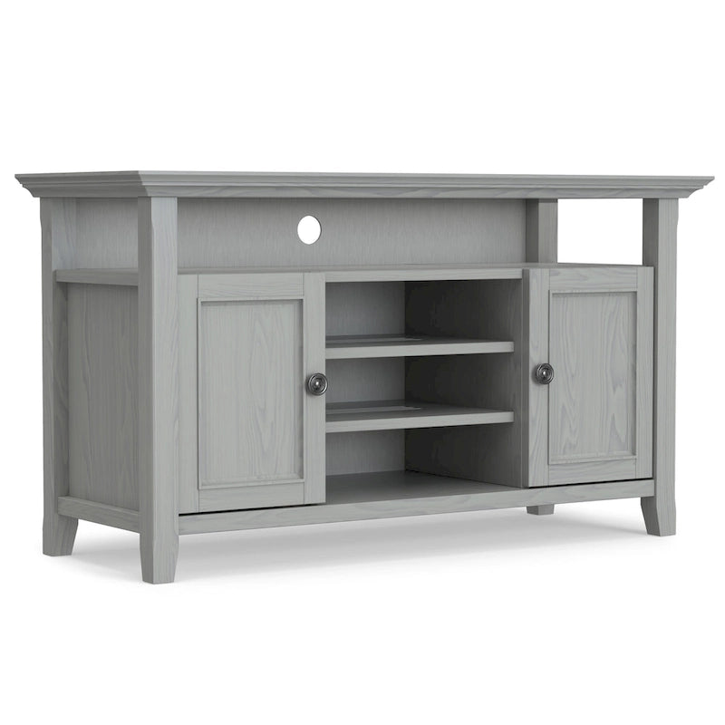Mueble de TV transicional de madera maciza de 54 pulgadas de ancho - 54 An. x 18.9 Prof. x 31.9 Al.