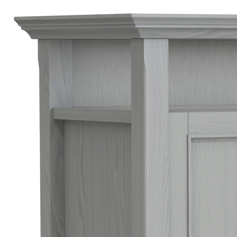 Mueble de TV transicional de madera maciza de 54 pulgadas de ancho - 54 An. x 18.9 Prof. x 31.9 Al.