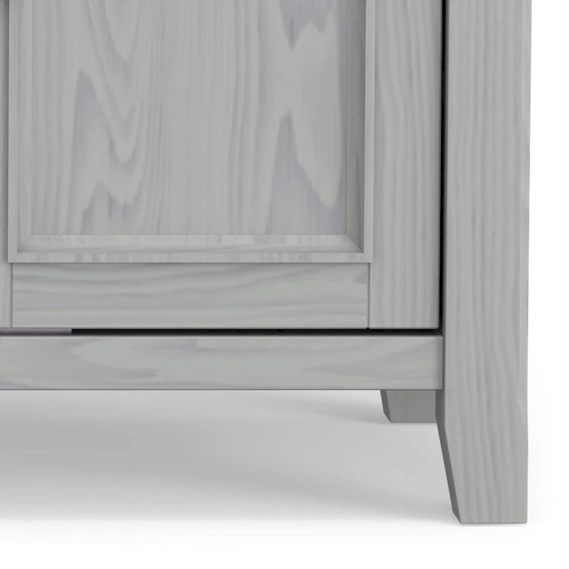 Mueble de TV transicional de madera maciza de 54 pulgadas de ancho - 54 An. x 18.9 Prof. x 31.9 Al.