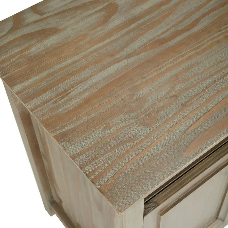 Mueble de TV transicional de madera maciza de 54 pulgadas de ancho - 54 An. x 18.9 Prof. x 31.9 Al.