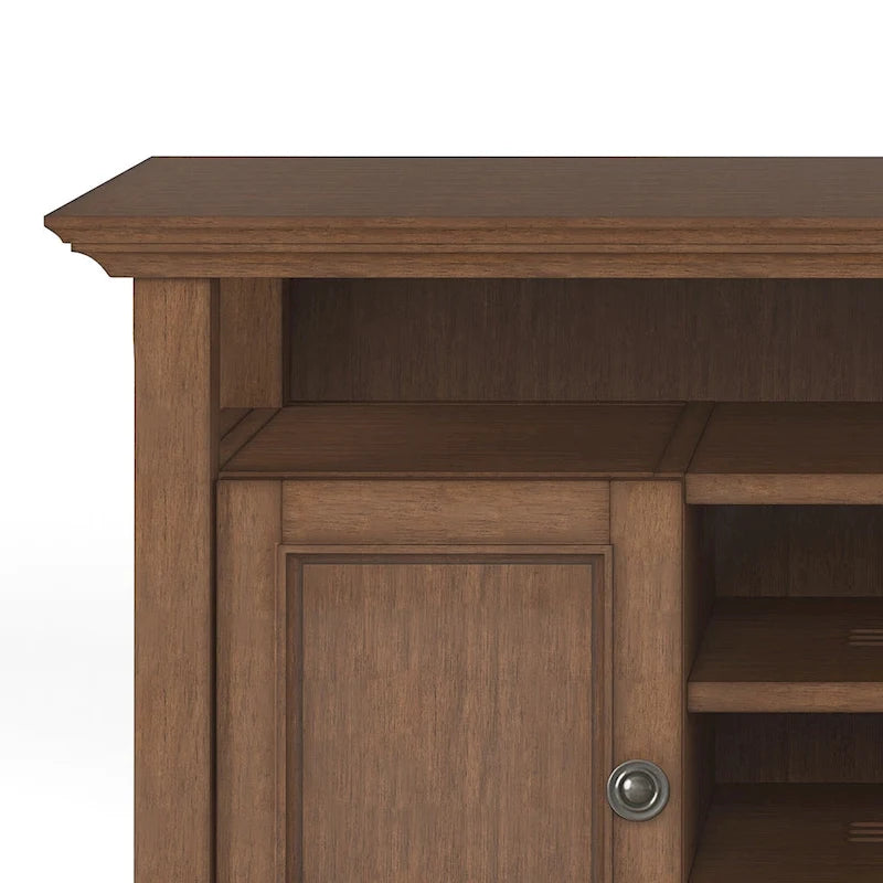 Mueble de TV transicional de madera maciza de 54 pulgadas de ancho - 54 An. x 18.9 Prof. x 31.9 Al.