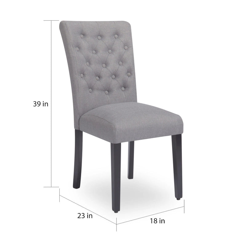 Sillas de comedor tapizadas sin brazos Parson (juego de 2)
