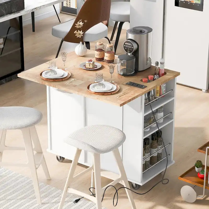 Isla de cocina con toma de corriente