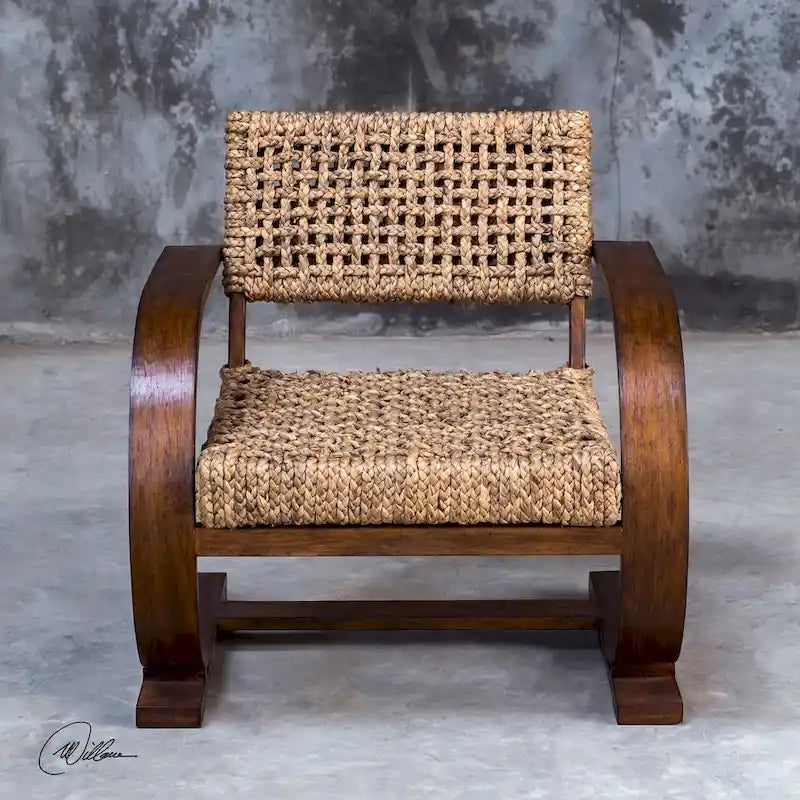 Sillón decorativo de fibras naturales