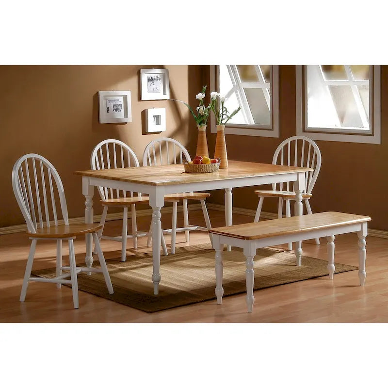 Mesa de comedor rectangular Windsor - Crema