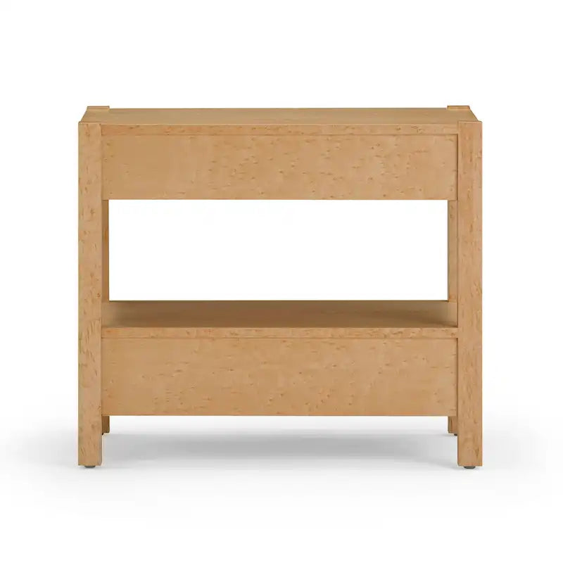 Mesita de noche de madera de 2 cajones