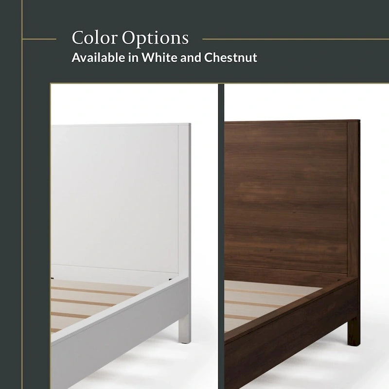 Cama de plataforma de madera con cabecero