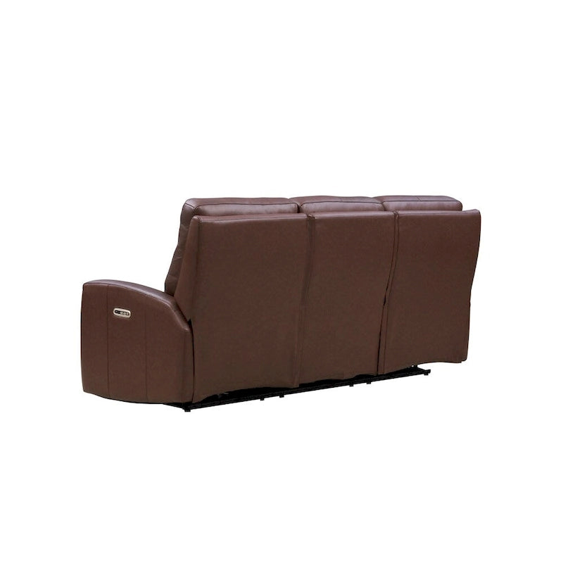 Sofá reclinable eléctrico y sofá de dos plazas de cuero flor color café/pecan con gravedad cero y reposacabezas ajustable
