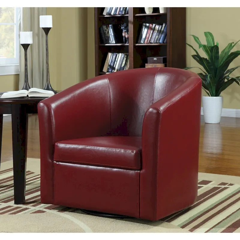 Sillón compacto con respaldo de barril