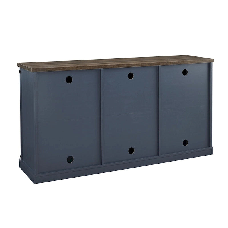 Mueble de TV deslizante con puerta de granero estilo rústico de 58 pulgadas – Para televisores de hasta 65 pulgadas – 58 pulgadas de ancho