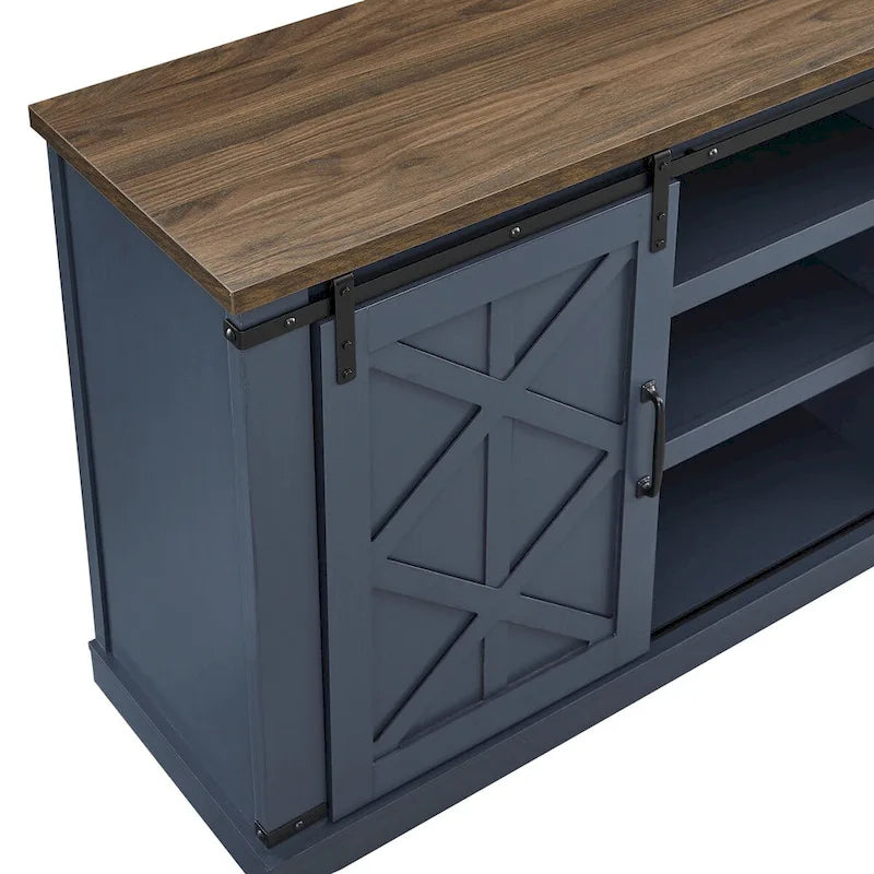 Mueble de TV deslizante con puerta de granero estilo rústico de 58 pulgadas – Para televisores de hasta 65 pulgadas – 58 pulgadas de ancho