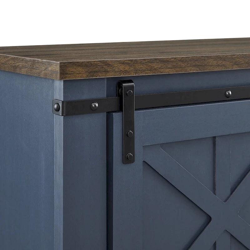 Mueble de TV deslizante con puerta de granero estilo rústico de 58 pulgadas – Para televisores de hasta 65 pulgadas – 58 pulgadas de ancho