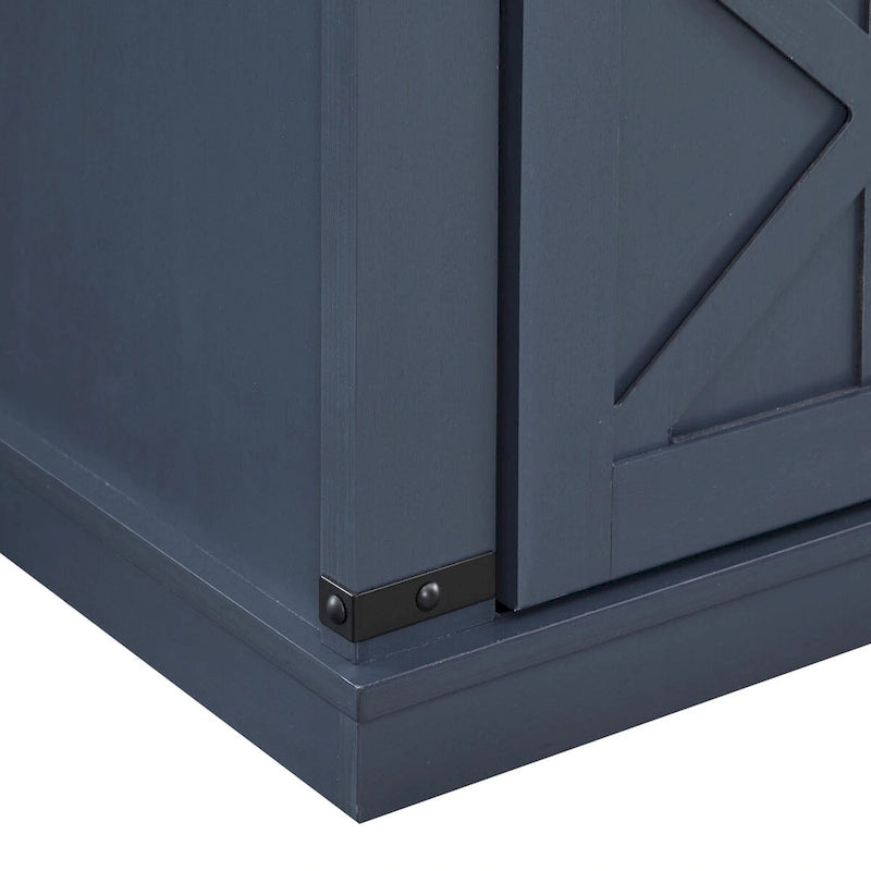 Mueble de TV deslizante con puerta de granero estilo rústico de 58 pulgadas – Para televisores de hasta 65 pulgadas – 58 pulgadas de ancho