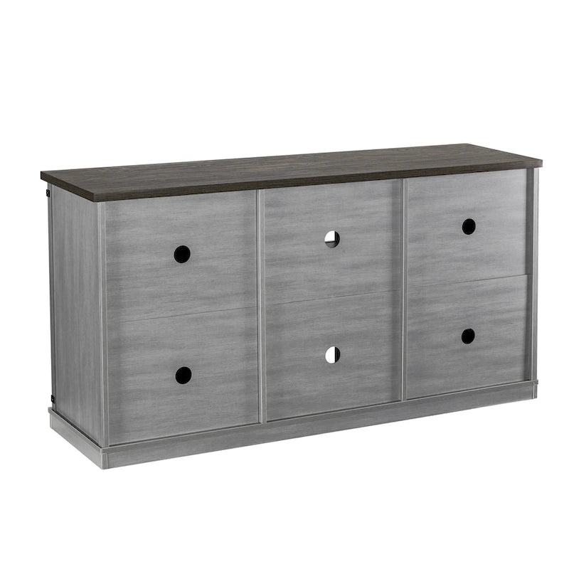 Mueble de TV deslizante con puerta de granero estilo rústico de 58 pulgadas – Para televisores de hasta 65 pulgadas – 58 pulgadas de ancho