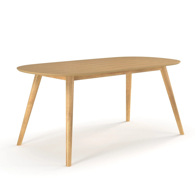 Connor - Mesa de comedor rectangular con acabado natural